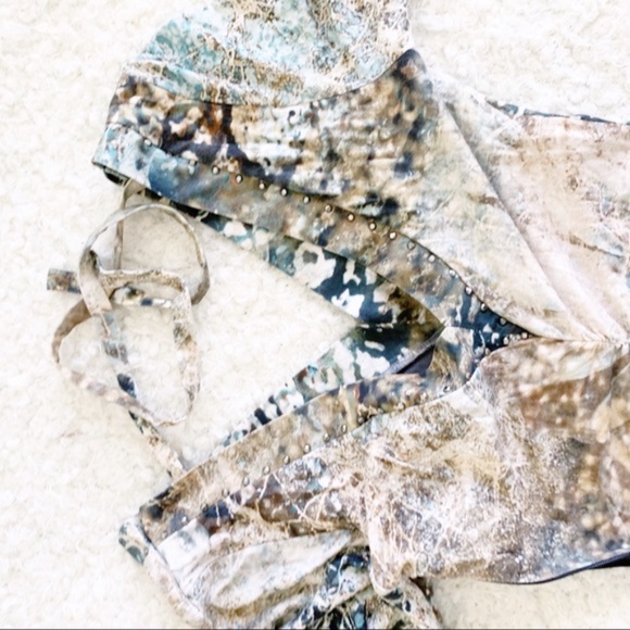 Albert Makali W3/4 Sleeve V-Neck Midi Dress NWOT - Picture 5 of 8